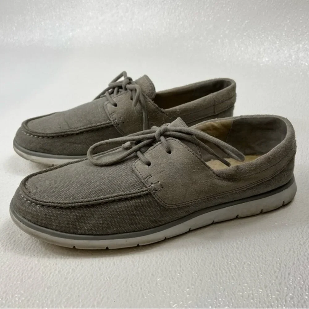 UGG S/N 1006693 Australia Mens Canvas Suede Shoes Insulated Insole Size 9.5